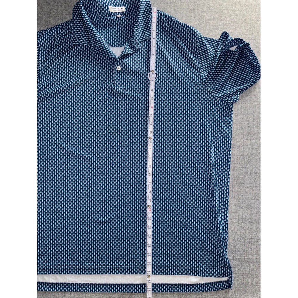 Peter Millar Summer Comfort Mens XL Blue Pineapple Skull Golf Polo Shirt SH logo - Picture 6 of 11